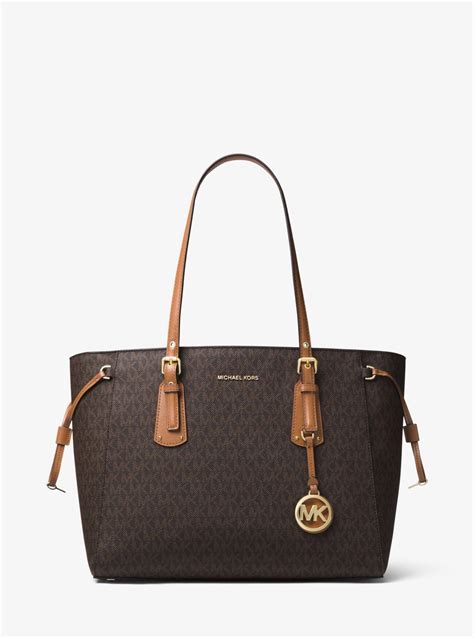 michael kors voyager medium logo tote